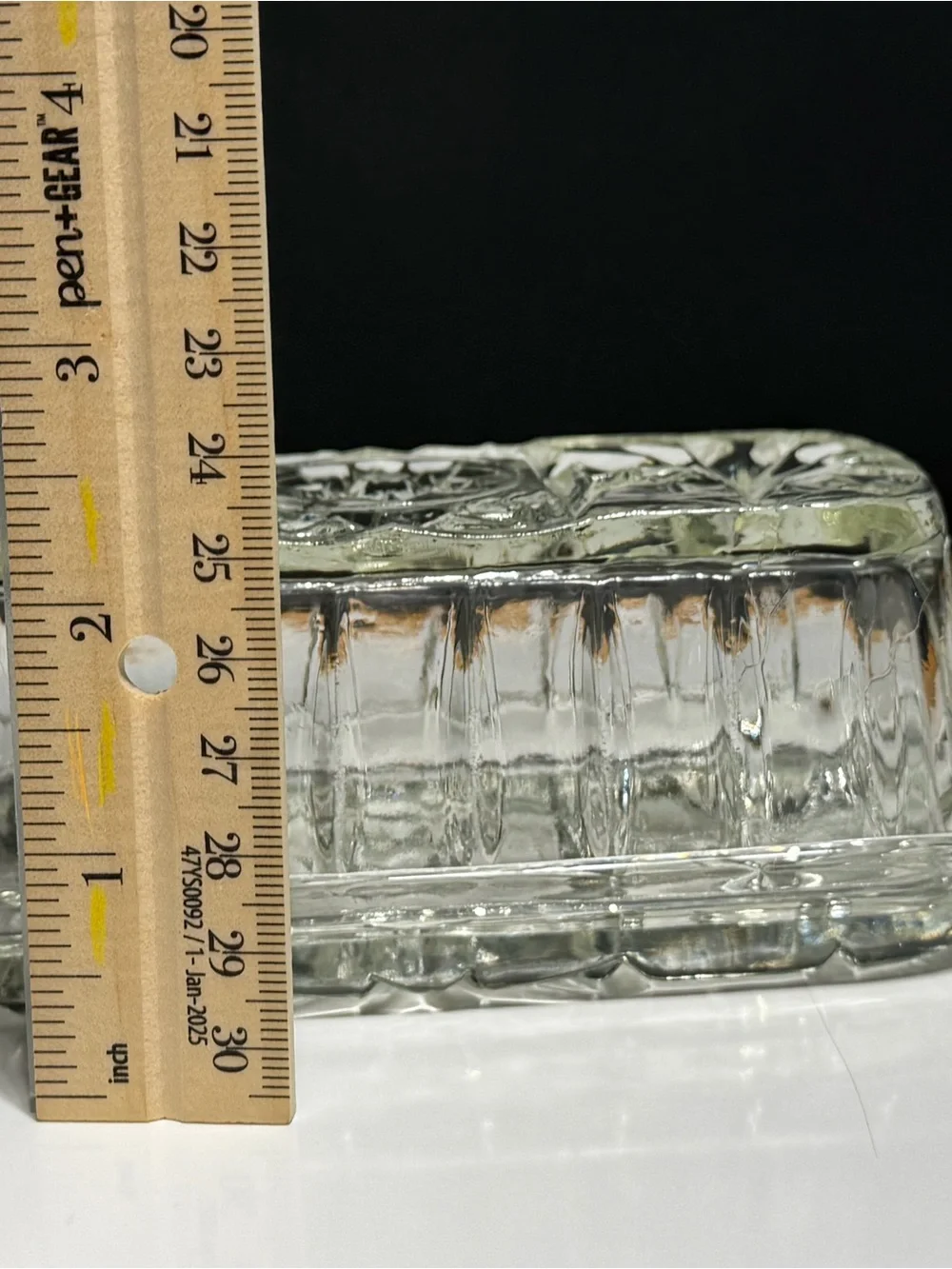 Vintage Clear Glass Butter Dish
